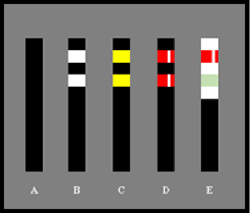 Bildbeschreibung: Das Bild 5 zeigt fünf nebeneinander stehende schwarze Sperrpfosten vor einem grauen Hintergrund. Der dem jeweiligen Sperrpfosten zugewiesene Buchstabe steht unter diesen. Ende der Bildbeschreibung.